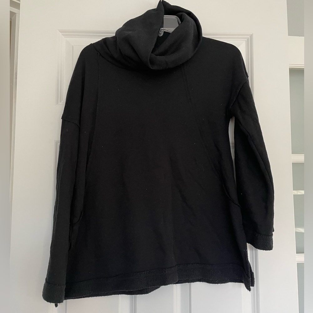 Caslon Black Cowl Turtleneck Pullover